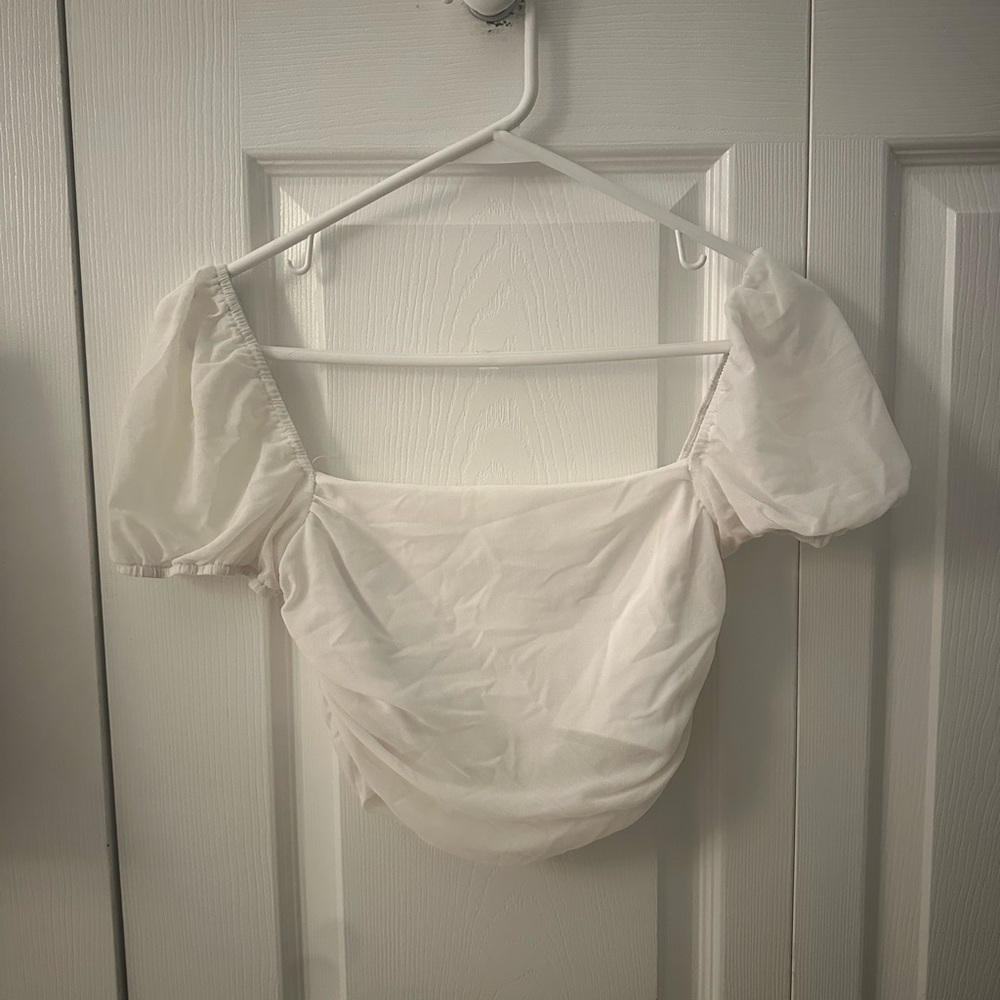 Princess Polly White Puff Sleeve Blouse